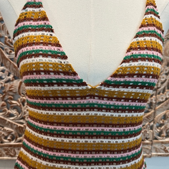 Wild Fable Multicolor Boho Crochet Halter Swim Beach Poolside Cover-up- size S - Picture 8 of 16